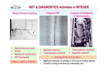 Figure 1: NDT and Diagnostics Activities in INTEGER
