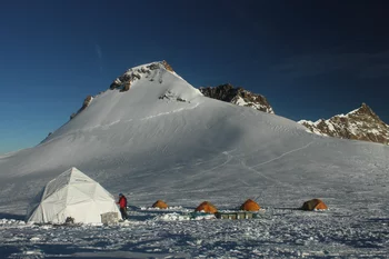 The 2015 drilling site at Colle Gnifetti, Swiss Alps (picture from M. Sigl).