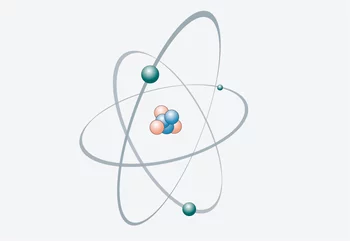 In nature, neutrons are bound in atomic nuclei (shown in blue in the diagram).