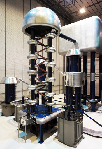 The PSI Cockcroft-Walton accelerator – the first stage of the proton accelerator facility. (Photo: Paul Scherrer Institute/Markus Fischer)