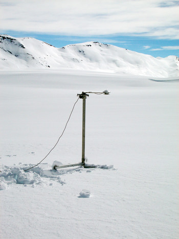 Plaine Morte Gletscher in der Schweiz am 1. Juni 2010 (Foto: M.Schwikowski/PSI)
