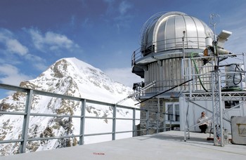 Sphinx-Observatorium an der Hochalpinen Forschungsstation Jungfraujoch (3580 m über dem Meer). Bild: Béatrice Devènes/Pixsil.com
