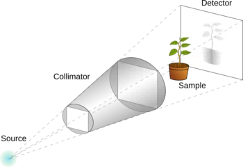 Figure 2: Schematic basic neutron imaging setup.