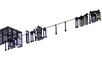 Figure 2: 3D rendering of the optics segment of the beamline.