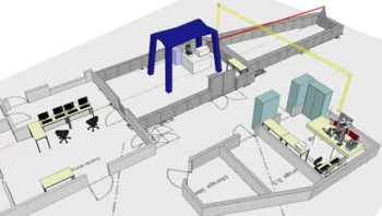 Figure 1: The SLSpectroLAB facility (lower right), located at beamline PXII (top) at the SLS. The facility provides both on-line as well as off-line setups.