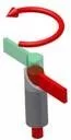 Latch lock (rotation locked (red), free (green)).