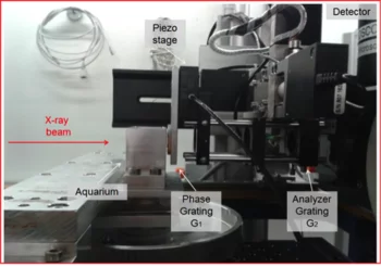 DPC setup at the TOMCAT beamline of the Swiss Light Source.