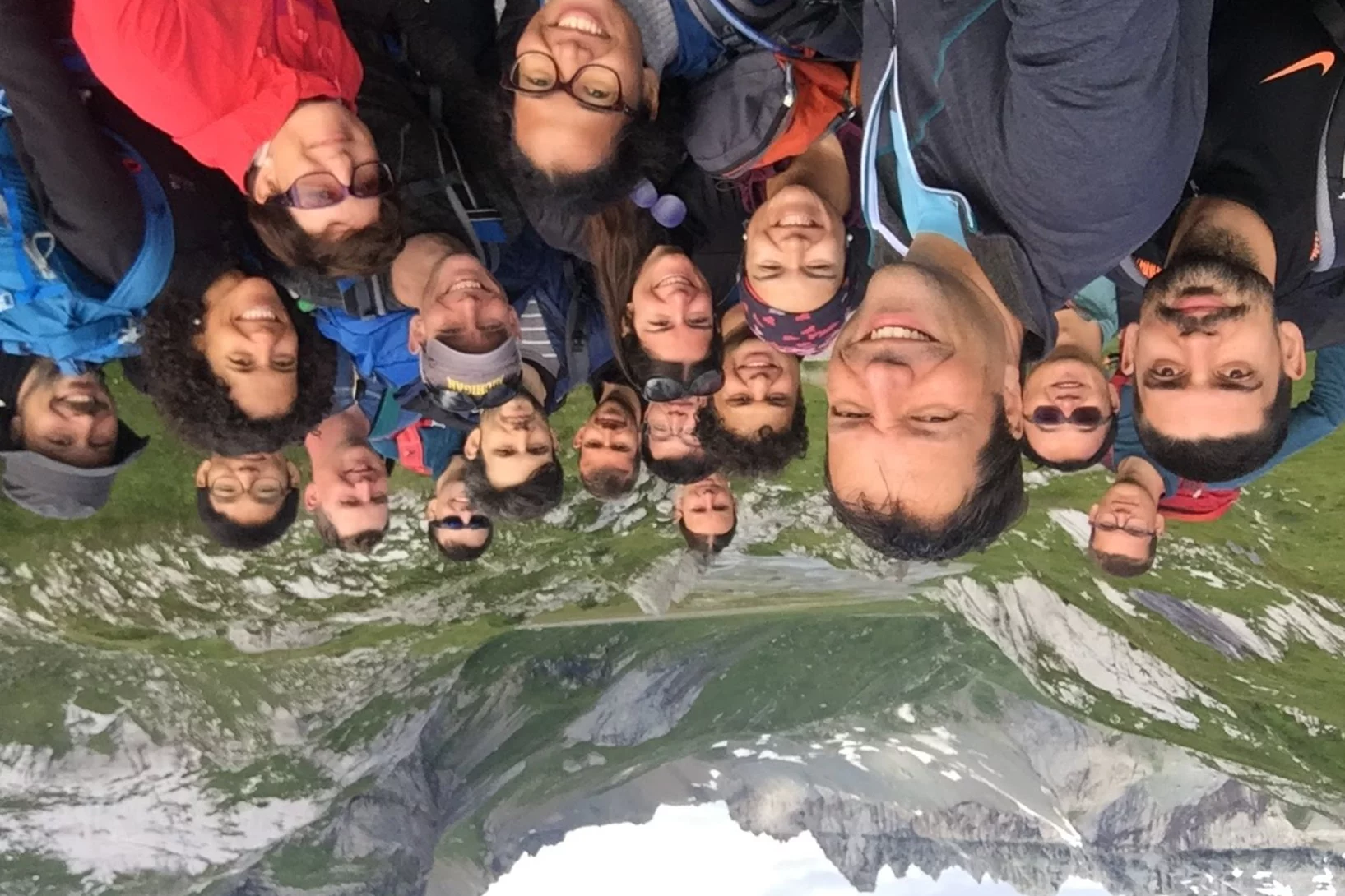 TOMCAT groupie on the way to Unterer Segnesboden.