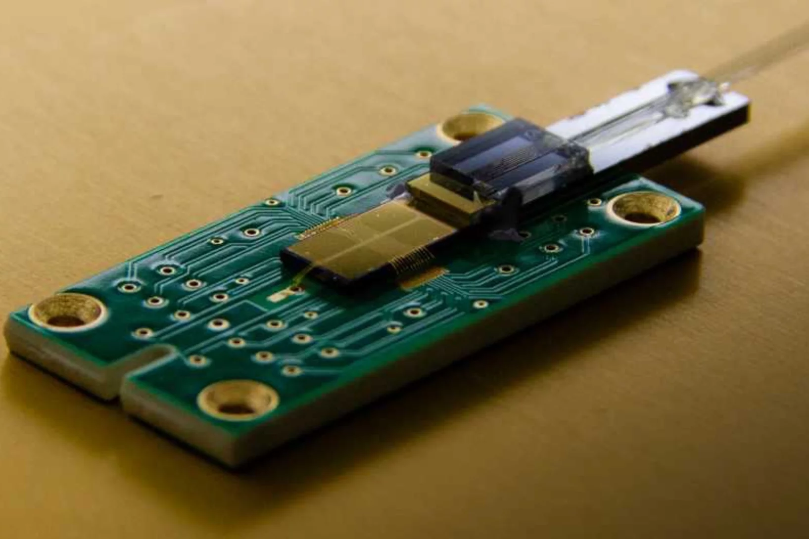 ion trap chip with integrated optical waveguides