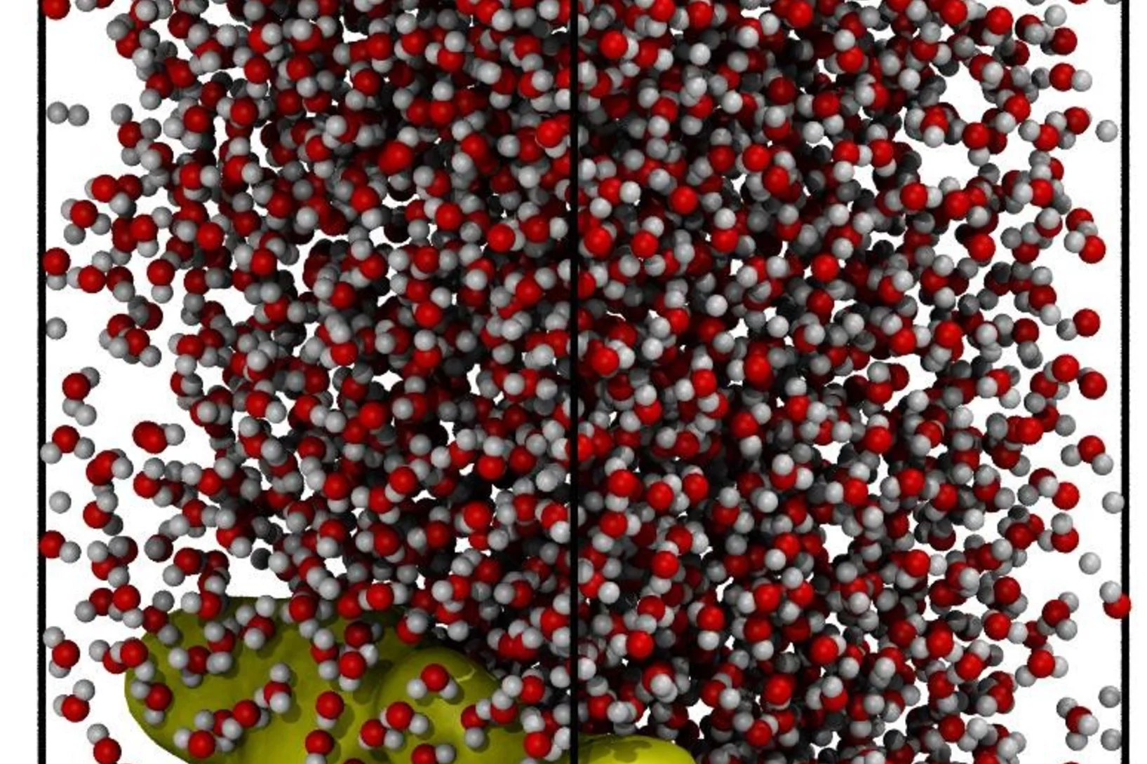 Water vapor nucleation at ZnO2 interface