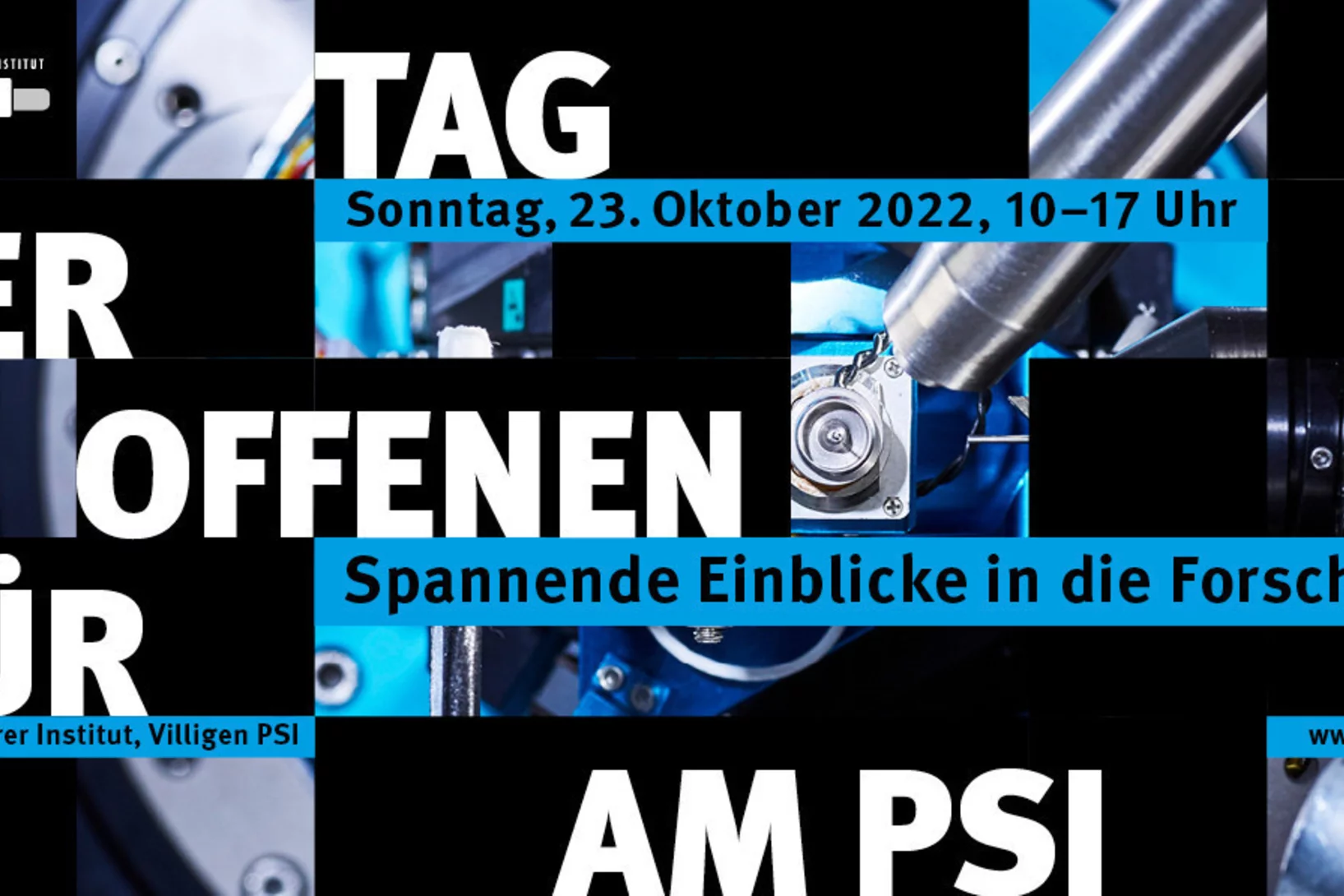 Am 23. Oktober 2022 findet der Tag der offenen Tür am PSI statt. 