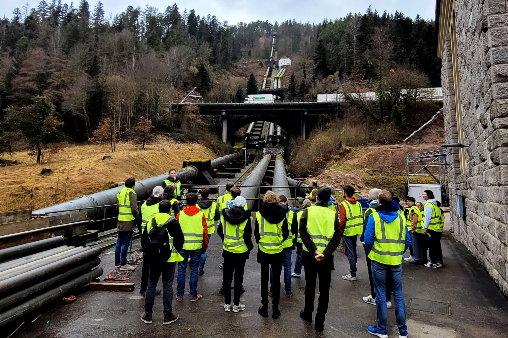 Seminar participants touring the pumped storage hydropower plant in Forbach