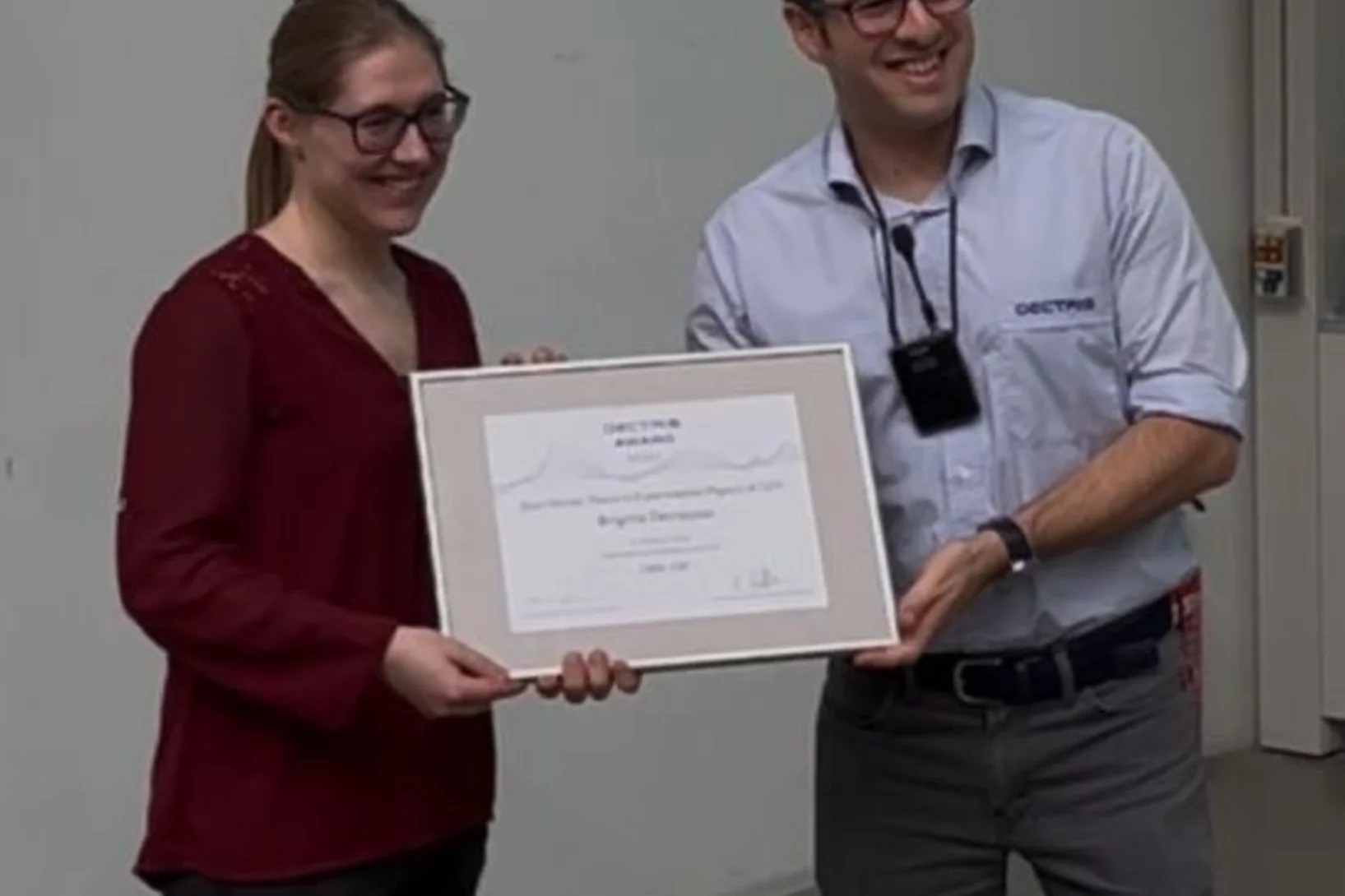 Decrausaz Dectris award