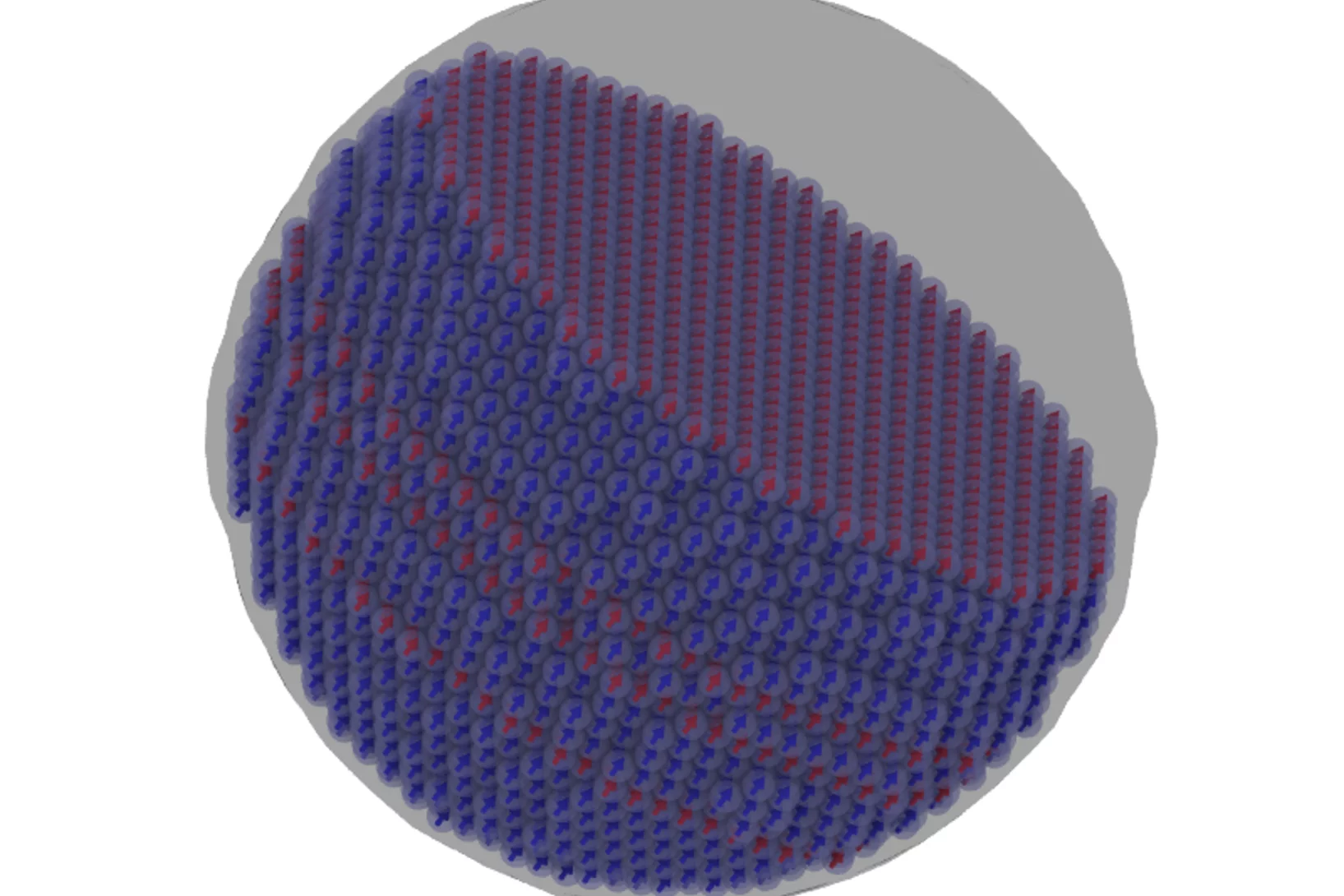 Visualization of a magnetic Co particle containing planar fault defects