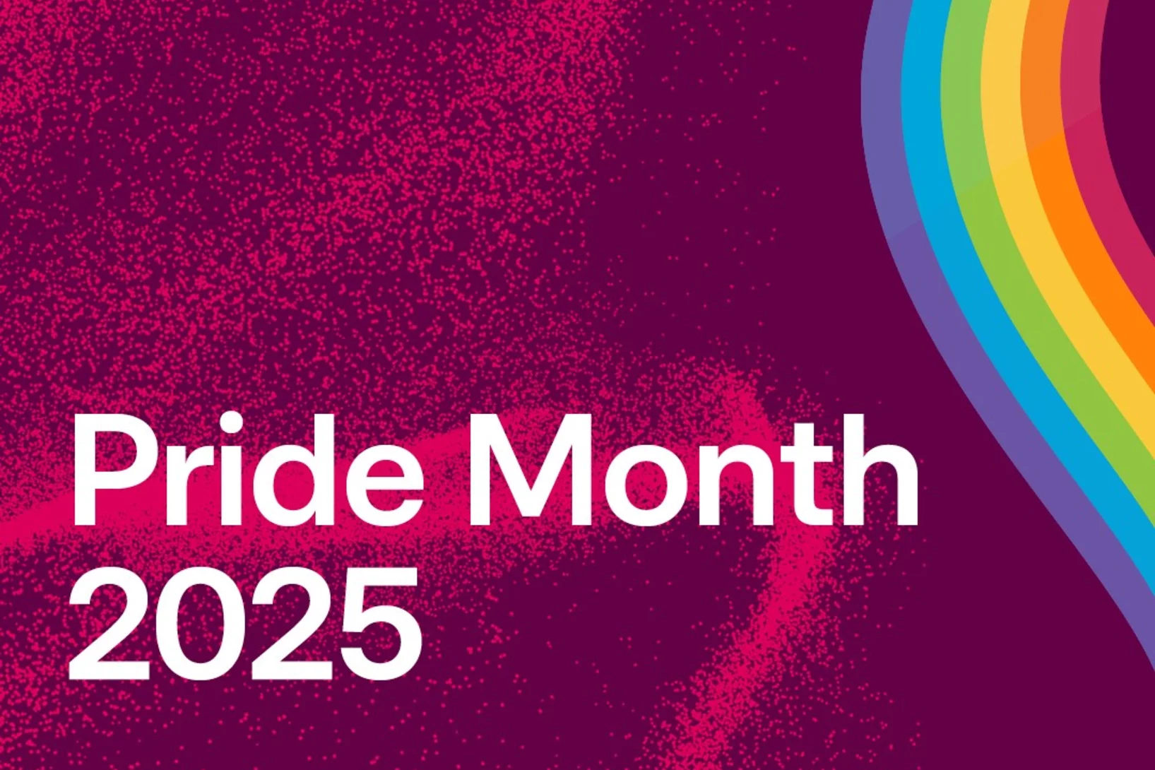 Cover Bild einer Social Media Kampagne mit der Progressive Pride Flag und text: Pride Month 2025. 