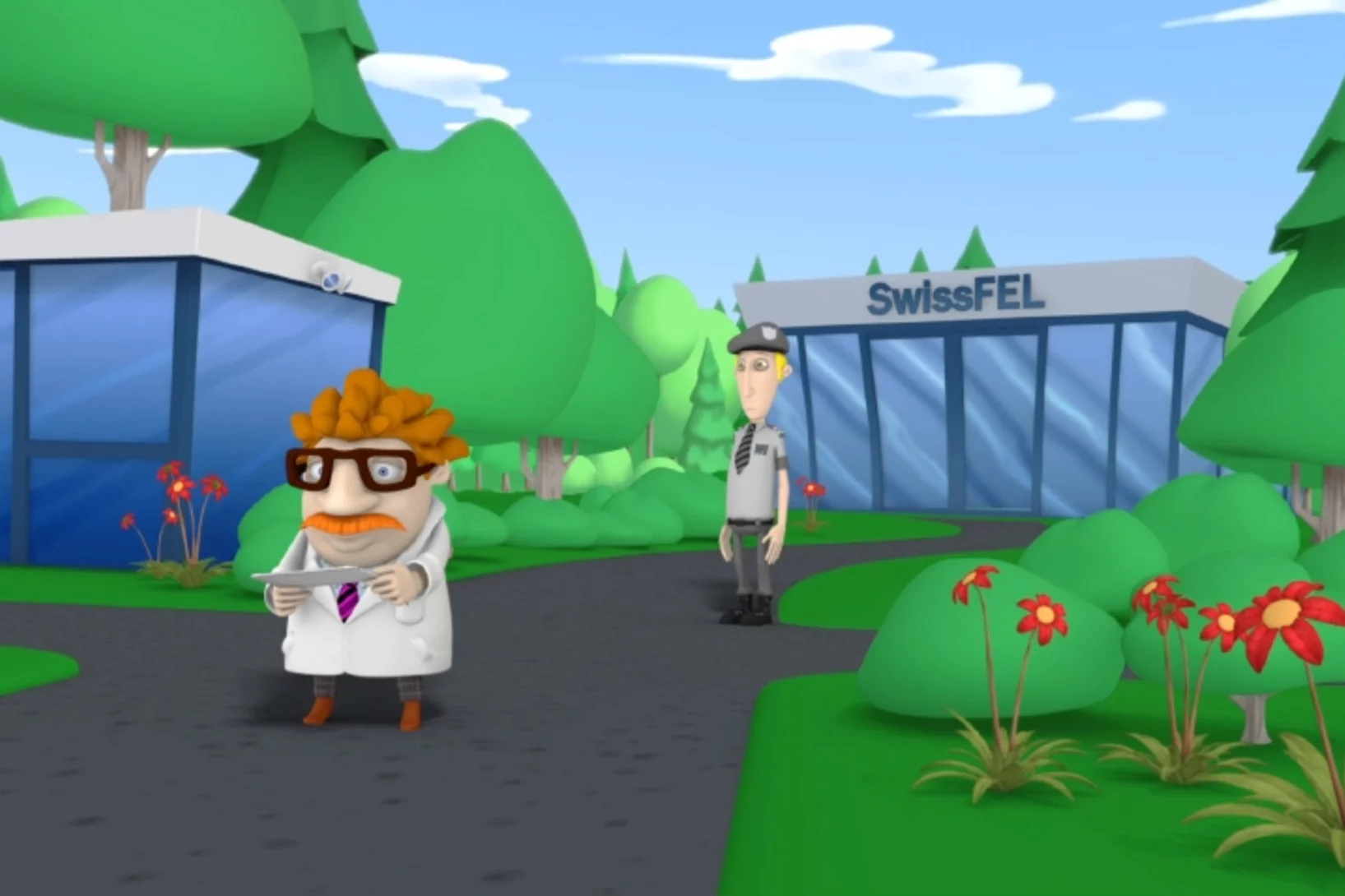 Professor Femto auf dem Weg zur Arbeit.  Video anschauen