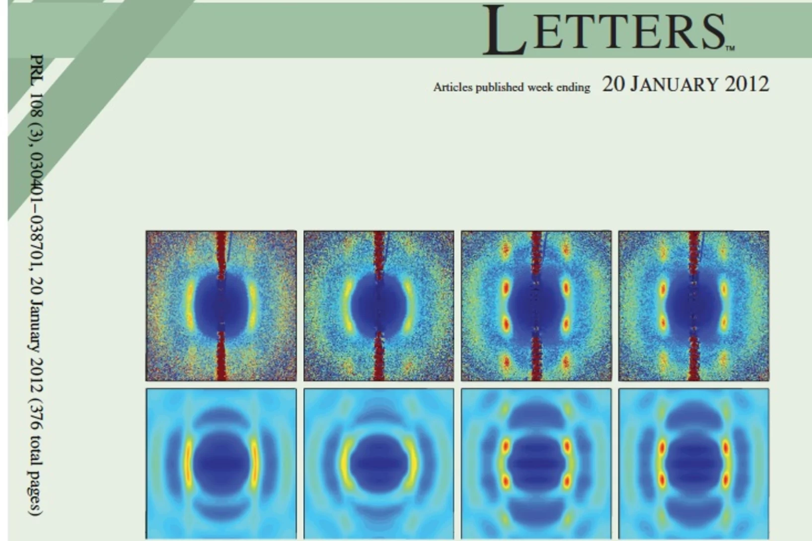 Effect of hard-sphere fluid confinementon pair correlations represented byexperimental (top) and theoretical (bottom) anisotropic structure factors. Channel widths increase from left to right.