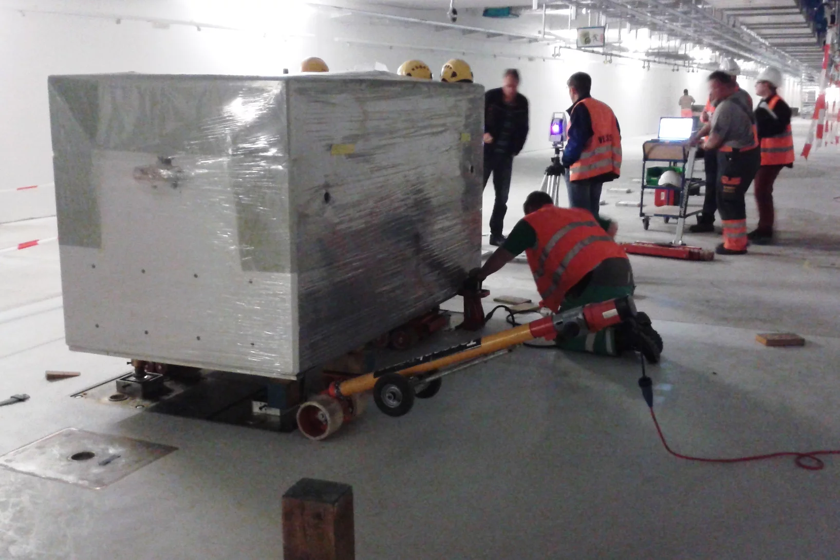 Installation of the two beam stoppers for SwissFEL