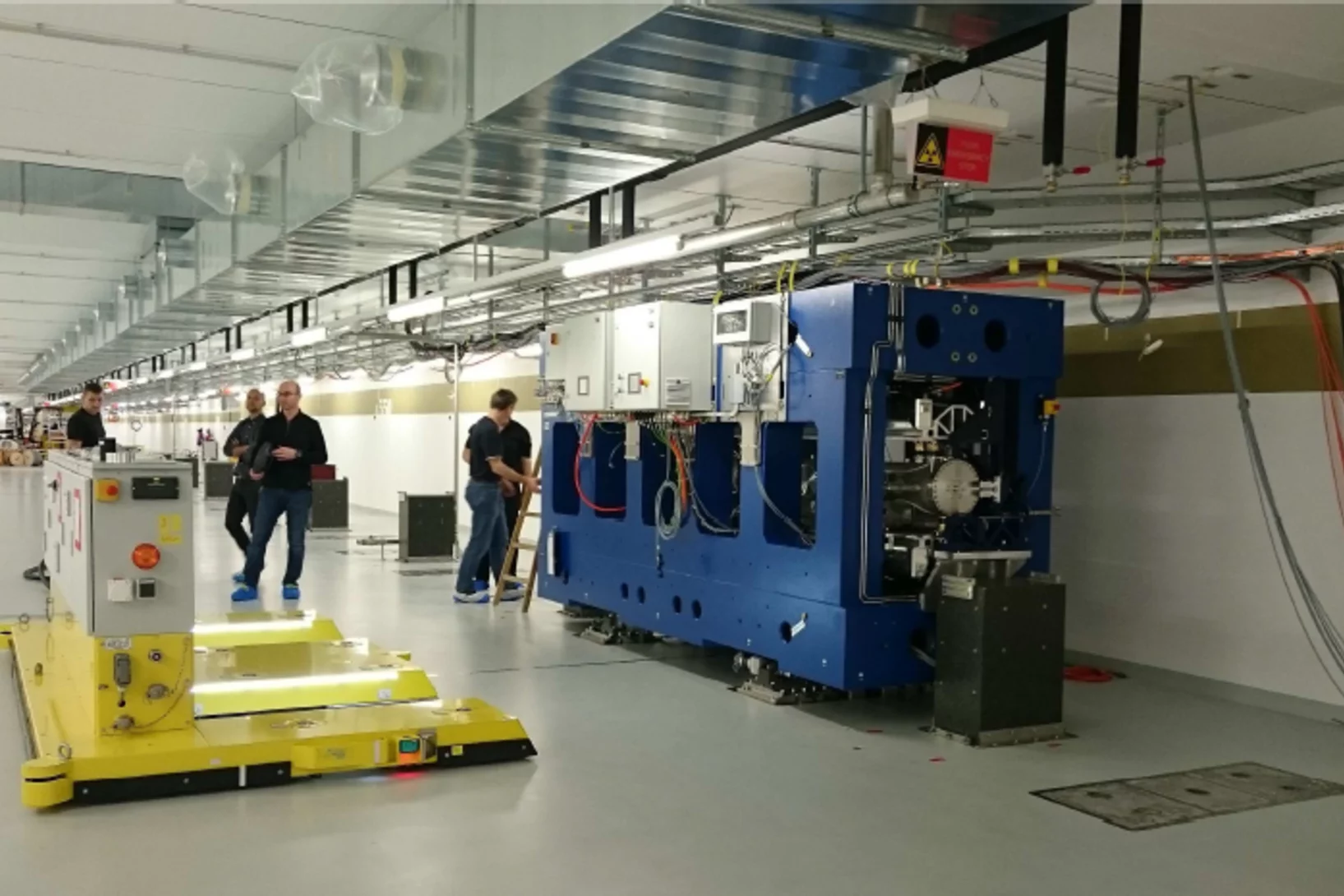 Figure 1: First Undulator in place in SwissFEL tunnel.