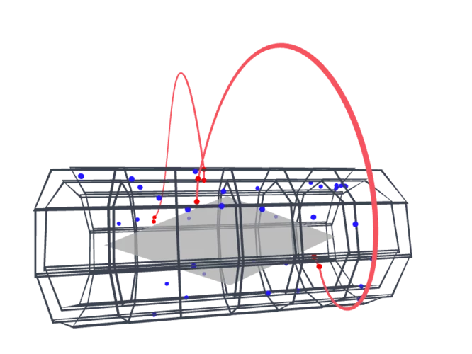 Event display from the 2025 beam run